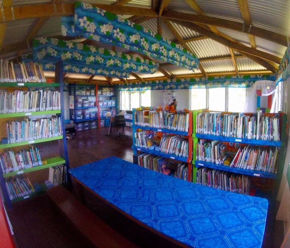 Building a school library in Dawasamu, Fiji